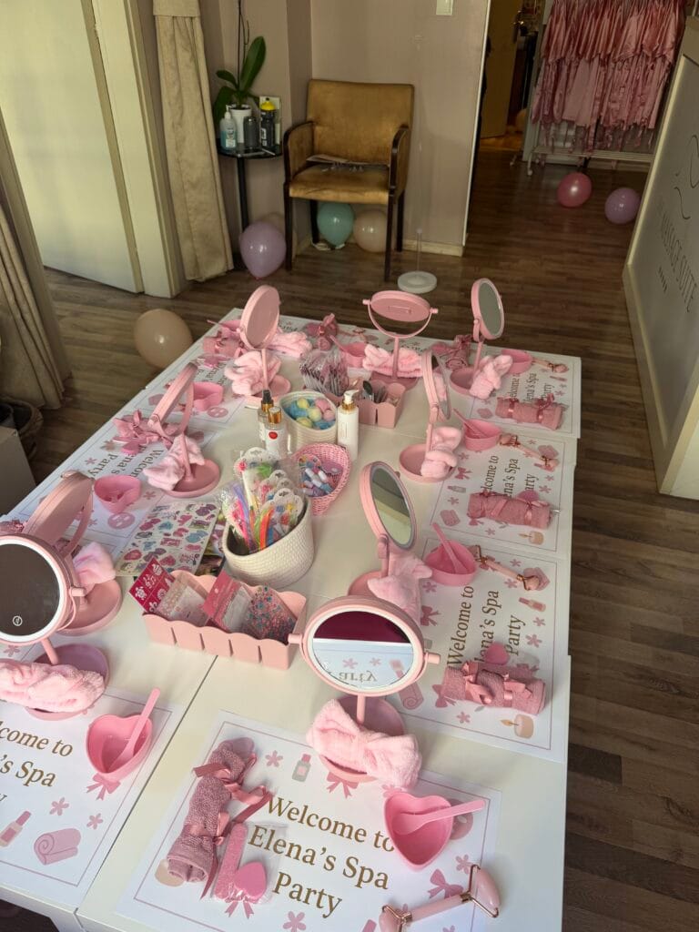 Spa Party Setup